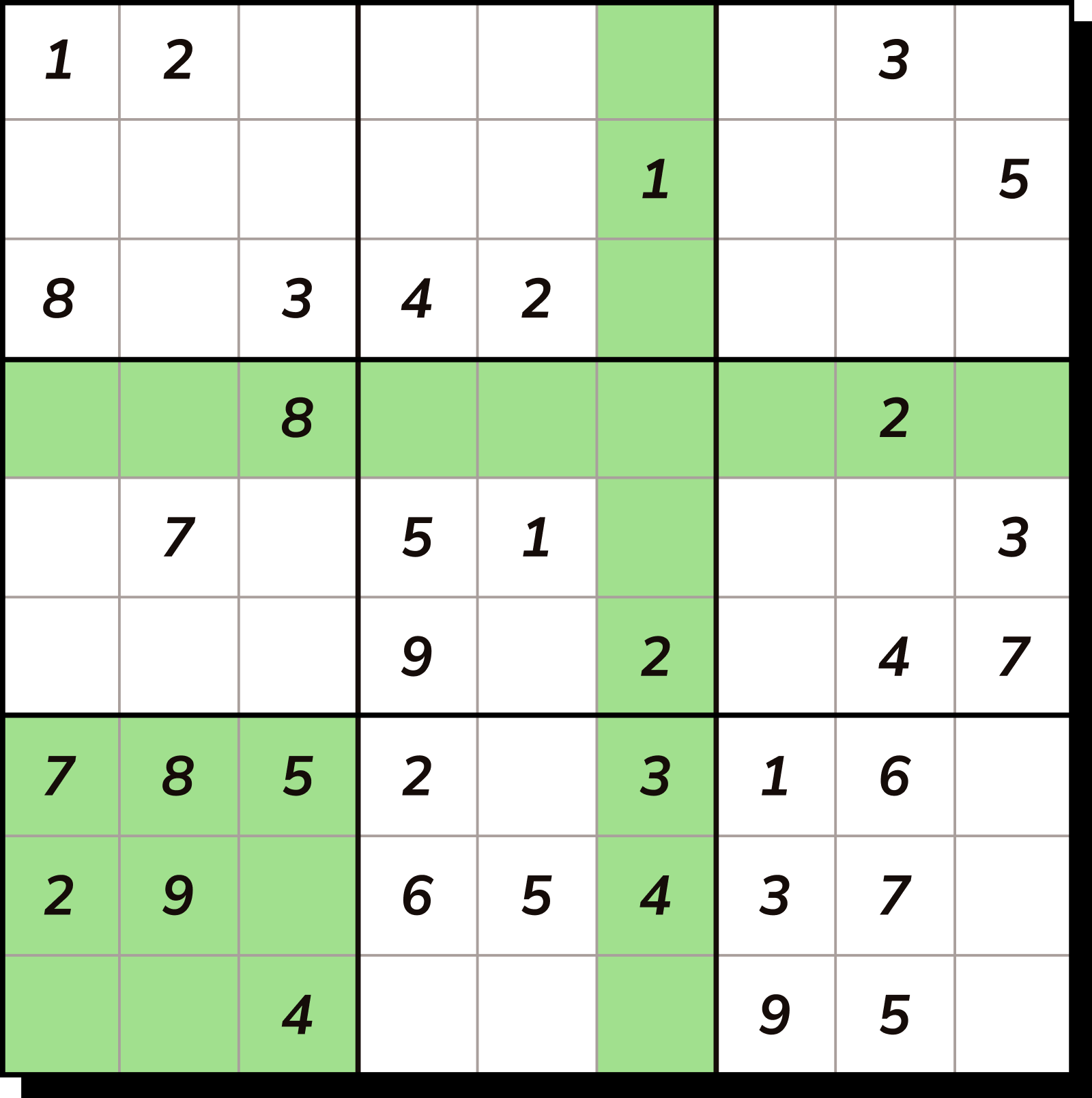 Grille de puzzle Sudoku Conquête 9x9